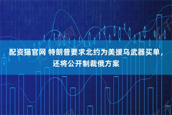 配资猫官网 特朗普要求北约为美援乌武器买单，还将公开制裁俄方案